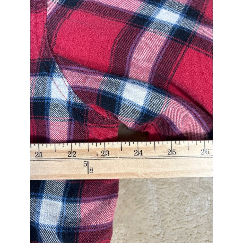 Wrangler Red Plaid Shacket Shirt Men's L Sherpa Lined Flannel Winter Workwear - Picture 4 of 6